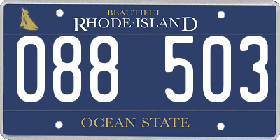 RI license plate 088503
