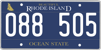 RI license plate 088505