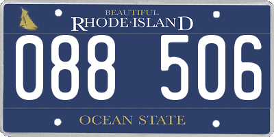 RI license plate 088506