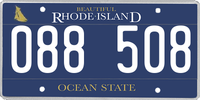 RI license plate 088508