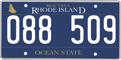 RI license plate 088509