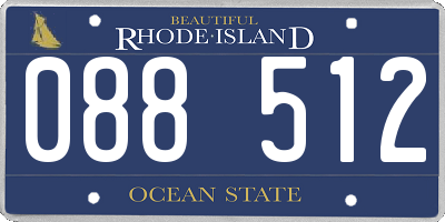 RI license plate 088512