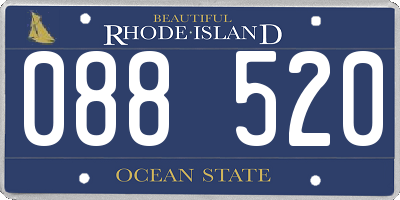 RI license plate 088520