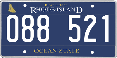RI license plate 088521