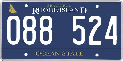 RI license plate 088524