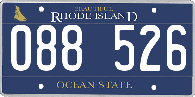 RI license plate 088526