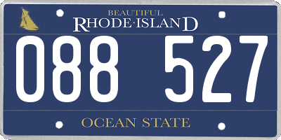 RI license plate 088527