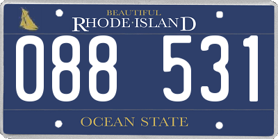 RI license plate 088531
