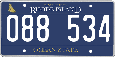 RI license plate 088534