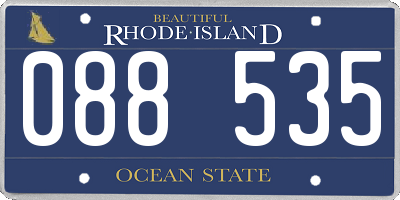 RI license plate 088535