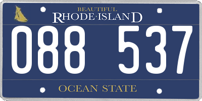 RI license plate 088537