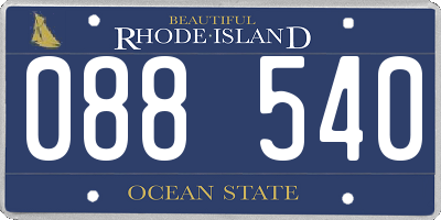 RI license plate 088540