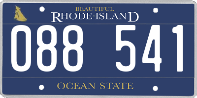 RI license plate 088541