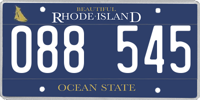 RI license plate 088545