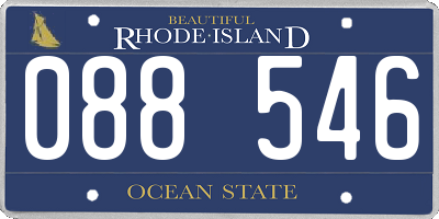 RI license plate 088546