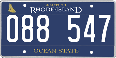 RI license plate 088547