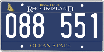 RI license plate 088551