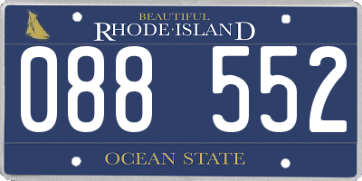 RI license plate 088552
