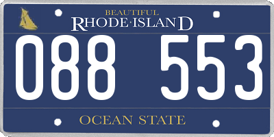 RI license plate 088553