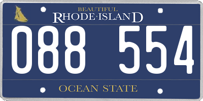 RI license plate 088554