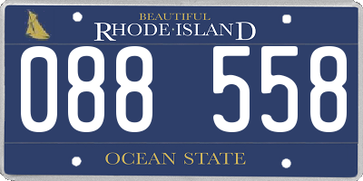 RI license plate 088558