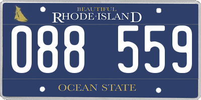 RI license plate 088559