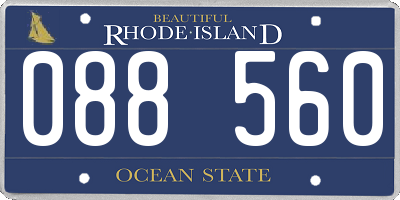 RI license plate 088560