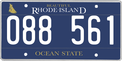 RI license plate 088561