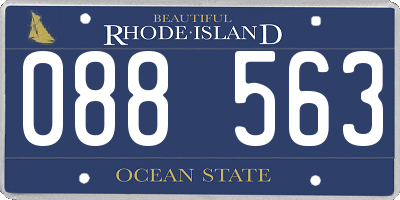 RI license plate 088563