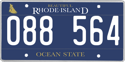 RI license plate 088564