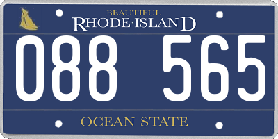 RI license plate 088565