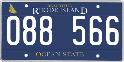 RI license plate 088566