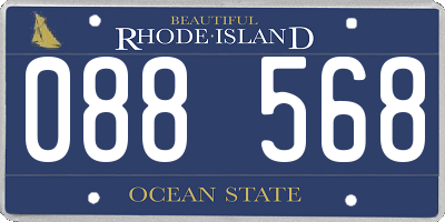 RI license plate 088568