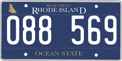 RI license plate 088569