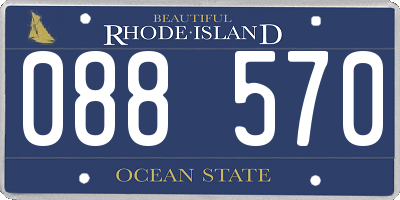 RI license plate 088570