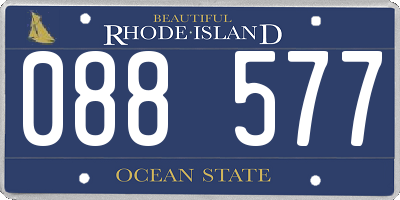 RI license plate 088577