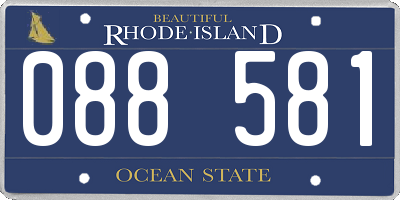 RI license plate 088581