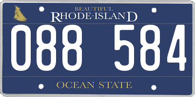 RI license plate 088584