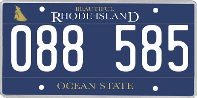 RI license plate 088585