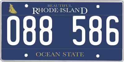 RI license plate 088586
