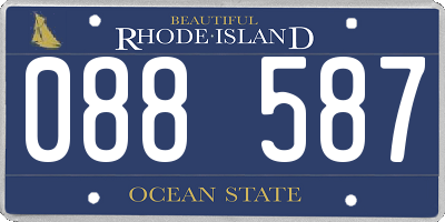 RI license plate 088587