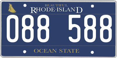 RI license plate 088588
