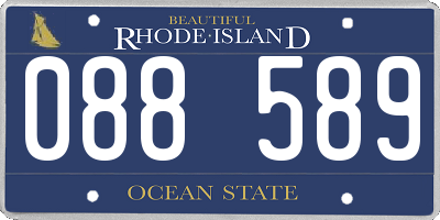 RI license plate 088589