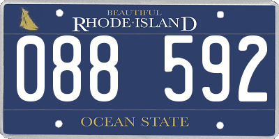 RI license plate 088592
