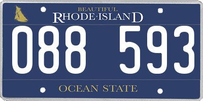 RI license plate 088593