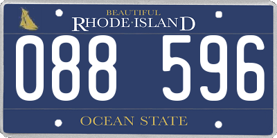 RI license plate 088596