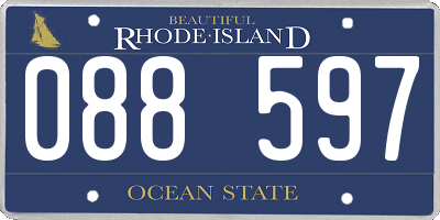 RI license plate 088597