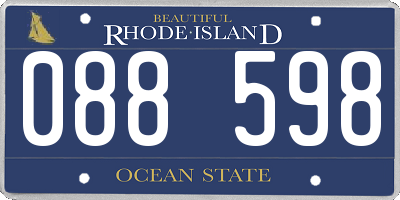 RI license plate 088598