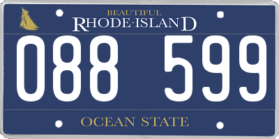 RI license plate 088599