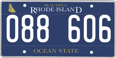 RI license plate 088606